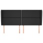 vidaXL Cabecero con orejas cuero sintético negro 203x23x118/128 cm vidaXL Cabecero con orejas cuero sintético negro 203x23x118/128 cm