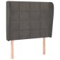 vidaXL Cabecero con orejas de terciopelo gris oscuro 93x23x118/128 cm vidaXL Cabecero con orejas de terciopelo gris oscuro 93x23x118/128 cm