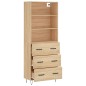 vidaXL Aparador alto madera contrachapada color roble 69,5x34x180 cm vidaXL Aparador alto madera contrachapada color roble 69,5x34x180 cm