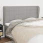 vidaXL Cabecero con orejas de tela gris claro 183x23x118/128 cm vidaXL Cabecero con orejas de tela gris claro 183x23x118/128 cm