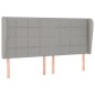 vidaXL Cabecero con orejas de tela gris claro 183x23x118/128 cm vidaXL Cabecero con orejas de tela gris claro 183x23x118/128 cm