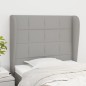 vidaXL Cabecero con orejas de tela gris claro 83x23x118/128 cm