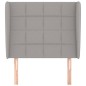 vidaXL Cabecero con orejas de tela gris claro 83x23x118/128 cm