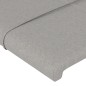 vidaXL Cabecero con orejas de tela gris claro 83x23x118/128 cm