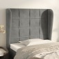 vidaXL Cabecero con orejas de terciopelo gris claro 103x23x118/128 cm vidaXL Cabecero con orejas de terciopelo gris claro 103x23x118/128 cm