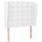 vidaXL Cabecero con orejas de cuero sintético blanco 103x23x118/128 cm vidaXL Cabecero con orejas de cuero sintético blanco 103x23x118/128 cm