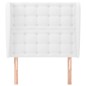 vidaXL Cabecero con orejas de cuero sintético blanco 103x23x118/128 cm vidaXL Cabecero con orejas de cuero sintético blanco 103x23x118/128 cm