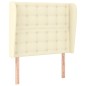 vidaXL Cabecero con orejas cuero sintético color crema 93x23x118/128cm