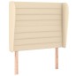 vidaXL Cabecero con orejas de tela color crema 93x23x118/128 cm vidaXL Cabecero con orejas de tela color crema 93x23x118/128 cm