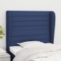 vidaXL Cabecero con orejas de tela azul 83x23x118/128 cm