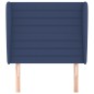 vidaXL Cabecero con orejas de tela azul 83x23x118/128 cm