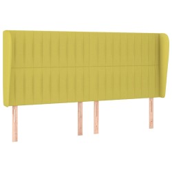 vidaXL Cabecero con orejas de tela verde 203x23x118/128 cm