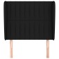 vidaXL Cabecero con orejas de tela negro 103x23x118/128 cm