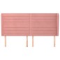 vidaXL Cabecero con orejas de terciopelo rosa 203x23x118/128 cm vidaXL Cabecero con orejas de terciopelo rosa 203x23x118/128 cm