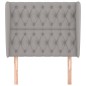vidaXL Cabecero con orejas de tela gris claro 103x23x118/128 cm vidaXL Cabecero con orejas de tela gris claro 103x23x118/128 cm