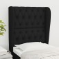 vidaXL Cabecero con orejas de tela negro 83x23x118/128 cm vidaXL Cabecero con orejas de tela negro 83x23x118/128 cm