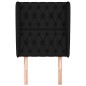 vidaXL Cabecero con orejas de tela negro 83x23x118/128 cm vidaXL Cabecero con orejas de tela negro 83x23x118/128 cm