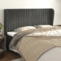vidaXL Cabecero con orejas de terciopelo gris oscuro 163x23x118/128 cm vidaXL Cabecero con orejas de terciopelo gris oscuro 163x23x118/128 cm