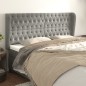 vidaXL Cabecero con orejas de terciopelo gris claro 203x23x118/128 cm vidaXL Cabecero con orejas de terciopelo gris claro 203x23x118/128 cm