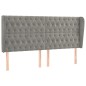 vidaXL Cabecero con orejas de terciopelo gris claro 203x23x118/128 cm vidaXL Cabecero con orejas de terciopelo gris claro 203x23x118/128 cm