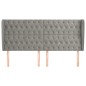vidaXL Cabecero con orejas de terciopelo gris claro 203x23x118/128 cm vidaXL Cabecero con orejas de terciopelo gris claro 203x23x118/128 cm