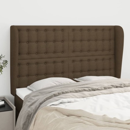 vidaXL Cabecero con orejas de tela gris claro 147x23x118/128 cm