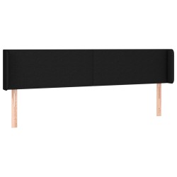 vidaXL Cabecero de tela negro 183x16x78/88 cm