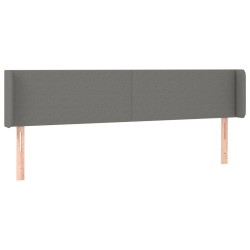 vidaXL Cabecero de tela gris oscuro 163x16x78/88 cm