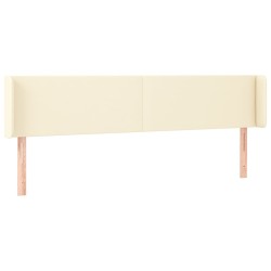 vidaXL Cabecero de cuero sintético color crema 183x16x78/88 cm