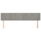 vidaXL Cabecero de terciopelo gris claro 163x16x78/88 cm vidaXL Cabecero de terciopelo gris claro 163x16x78/88 cm
