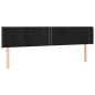 vidaXL Cabecero de terciopelo negro 203x16x78/88 cm vidaXL Cabecero de terciopelo negro 203x16x78/88 cm