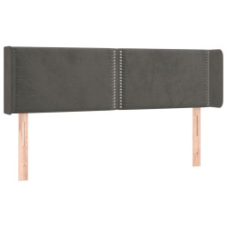 vidaXL Cabecero de terciopelo gris oscuro 147x16x78/88 cm