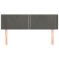 vidaXL Cabecero de terciopelo gris oscuro 147x16x78/88 cm vidaXL Cabecero de terciopelo gris oscuro 147x16x78/88 cm