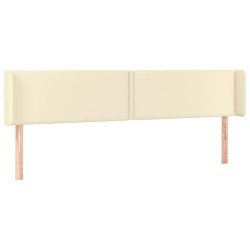 vidaXL Cabecero de cuero sintético color crema 183x16x78/88 cm