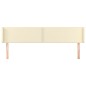 vidaXL Cabecero de cuero sintético color crema 183x16x78/88 cm vidaXL Cabecero de cuero sintético color crema 183x16x78/88 cm