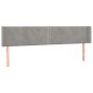 vidaXL Cabecero de terciopelo gris claro 203x16x78/88 cm vidaXL Cabecero de terciopelo gris claro 203x16x78/88 cm