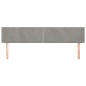 vidaXL Cabecero de terciopelo gris claro 203x16x78/88 cm vidaXL Cabecero de terciopelo gris claro 203x16x78/88 cm