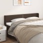 vidaXL Cabecero de cuero sintético marrón 203x16x78/88 cm vidaXL Cabecero de cuero sintético marrón 203x16x78/88 cm