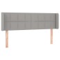 vidaXL Cabecero de tela gris claro 147x16x78/88 cm