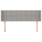 vidaXL Cabecero de tela gris claro 147x16x78/88 cm