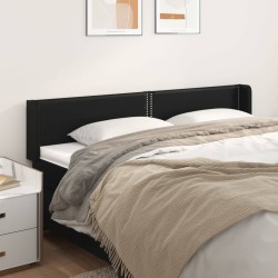 vidaXL Cabecero de cuero sintético negro 183x16x78/88 cm