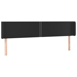 vidaXL Cabecero de cuero sintético negro 183x16x78/88 cm