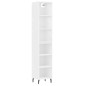 vidaXL Aparador alto madera contrachapada blanco 34,5x32,5x180 cm vidaXL Aparador alto madera contrachapada blanco 34,5x32,5x180 cm