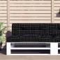 vidaXL Cojín sofá de palets tela a cuadros negro 120x40x12 cm vidaXL Cojín sofá de palets tela a cuadros negro 120x40x12 cm