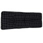 vidaXL Cojín sofá de palets tela a cuadros negro 120x40x12 cm vidaXL Cojín sofá de palets tela a cuadros negro 120x40x12 cm