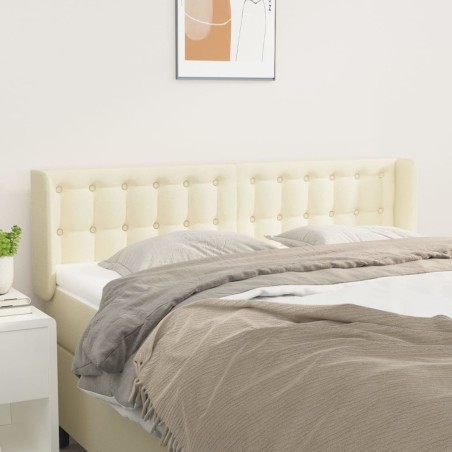 vidaXL Cabecero de cuero sintético color crema 147x16x78/88 cm