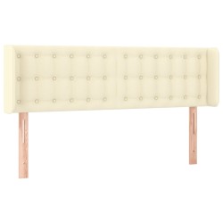 vidaXL Cabecero de cuero sintético color crema 147x16x78/88 cm