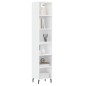vidaXL Aparador alto madera contrachapada blanco 34,5x32,5x180 cm vidaXL Aparador alto madera contrachapada blanco 34,5x32,5x180 cm