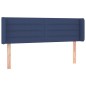 vidaXL Cabecero de tela azul 147x16x78/88 cm