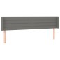 vidaXL Cabecero de tela gris oscuro 203x16x78/88 cm